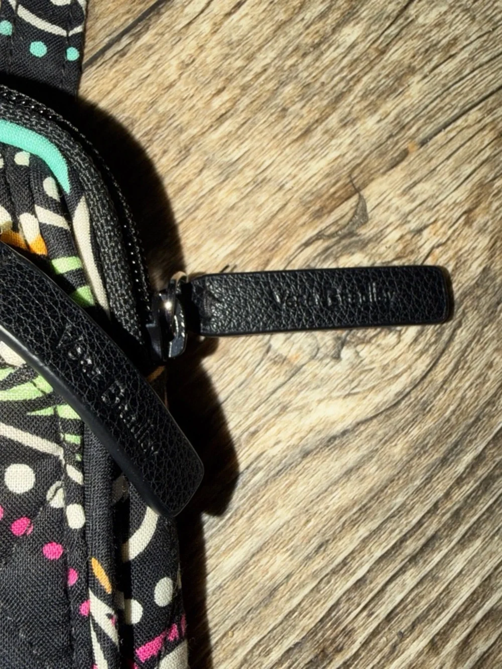 Vera Bradley Black Paisley Print Crossbody with Colorful Accents